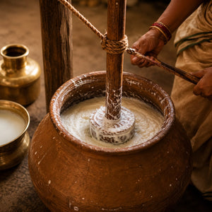 Traditional churning